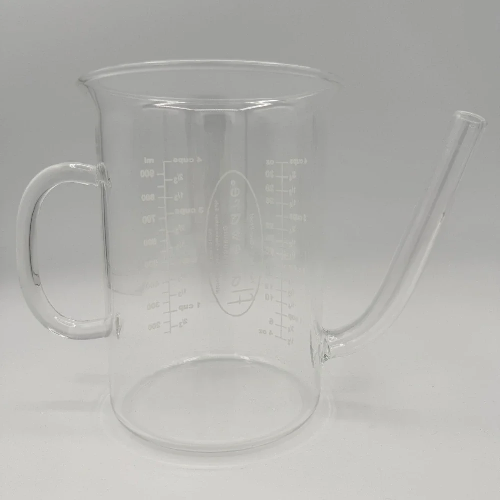 Catamount Flameware Glass Fat Separator Measuring Cup 4 Cup 32 oz Clear Spout
